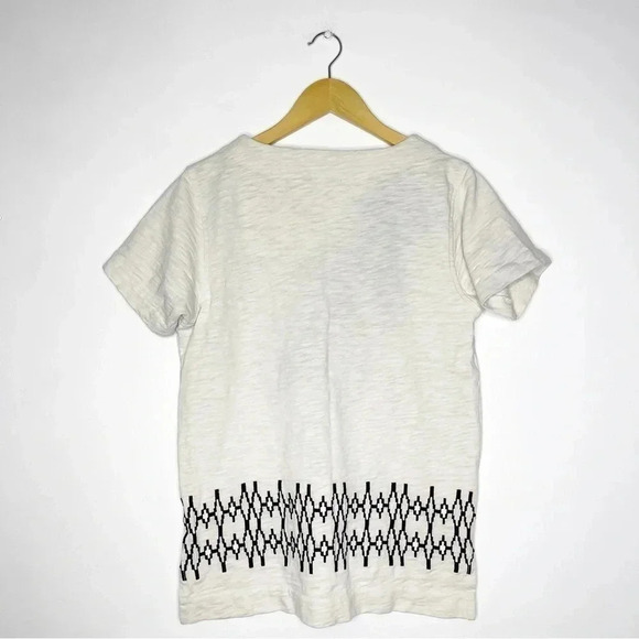 Madewell Boxstitch Slub White Top Short Sleeve Size Small - Picture 5 of 5